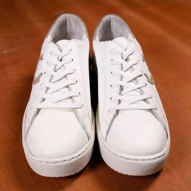 MeiSchua! Trachtensneaker Damen Weiß Lilli