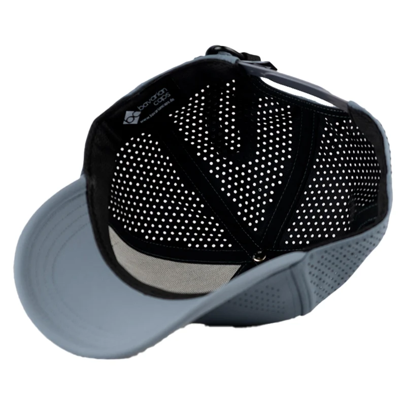Bavarian Caps Edelweiß Outdoor Cap Grau Blau Gebogen