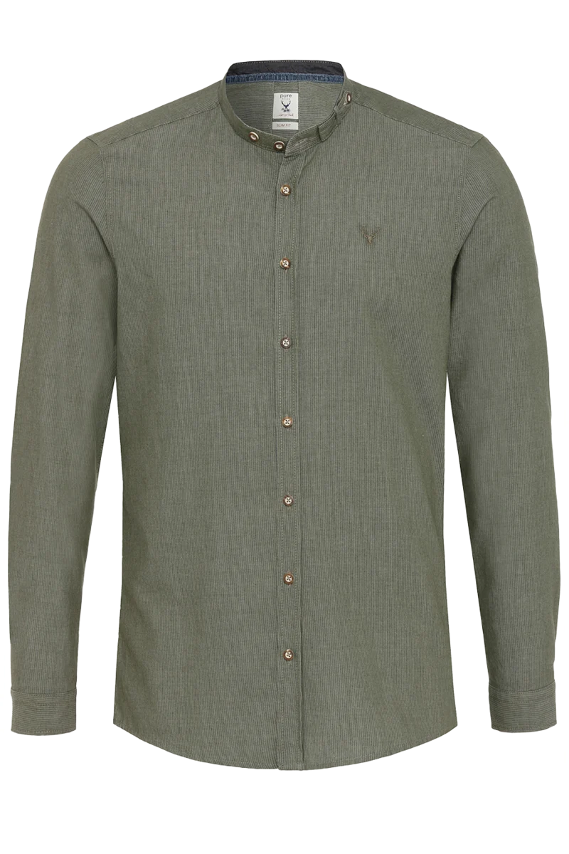 Herren Trachtenhemd Slim-Fit Streifen