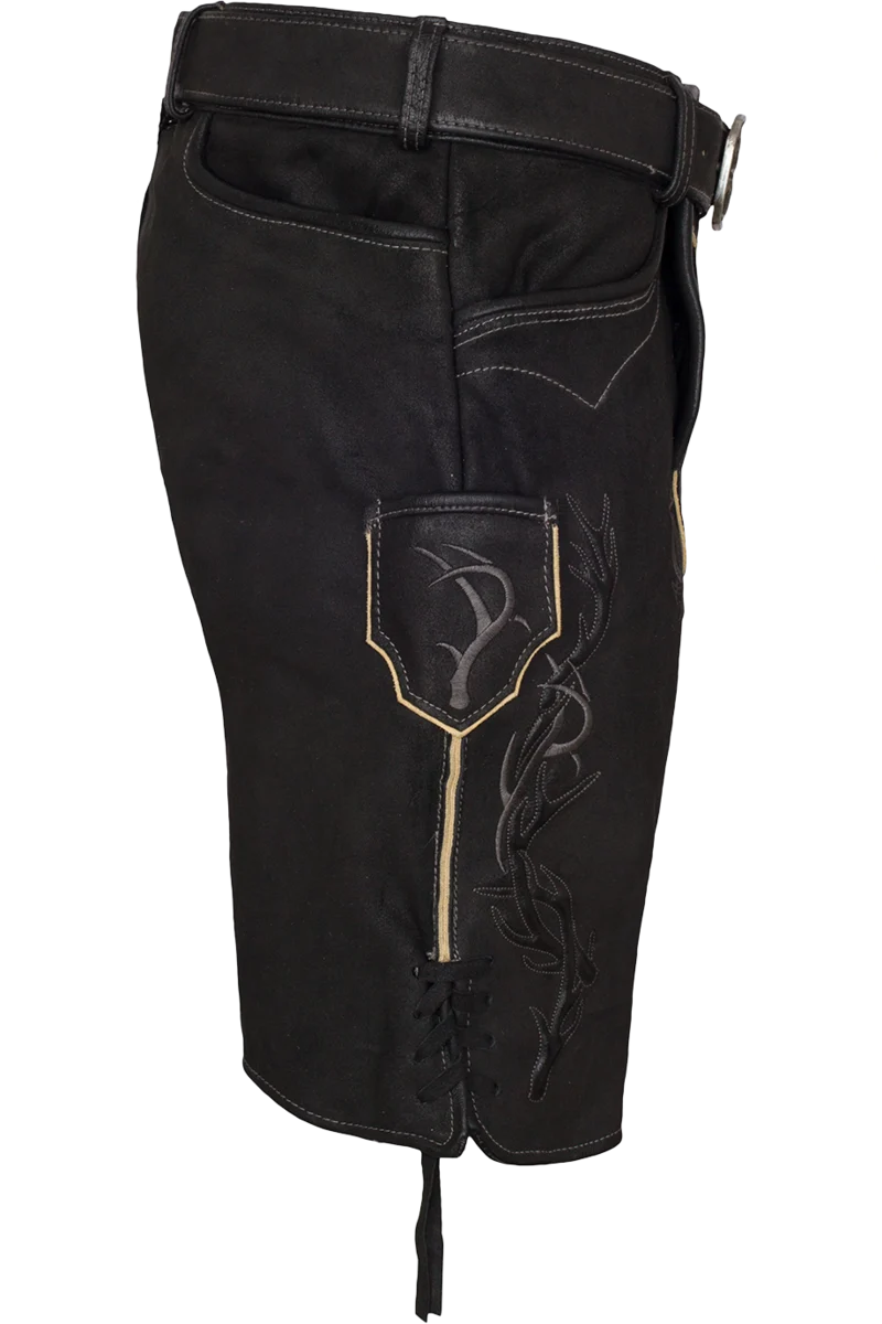 Herren Trachten Lederhose kurz bestickt