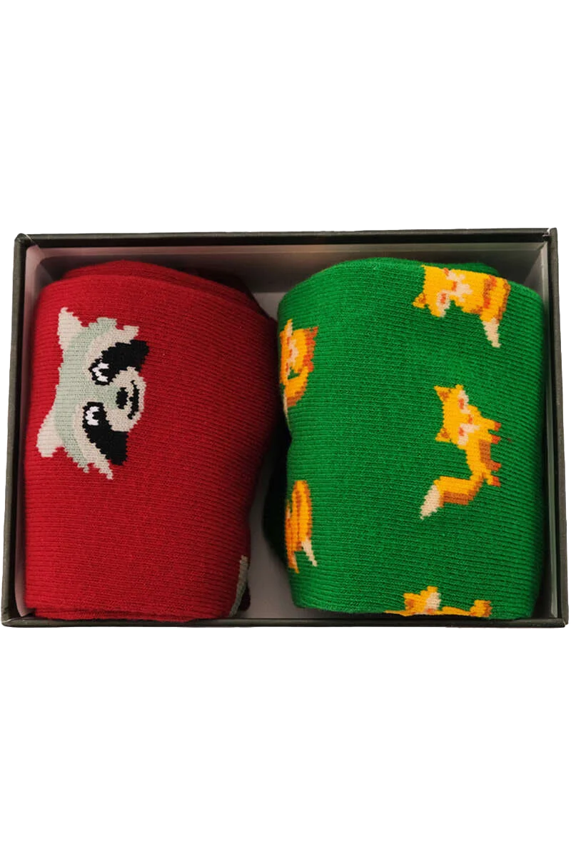 Unisex Sockenbox Waldleben 2 Paar