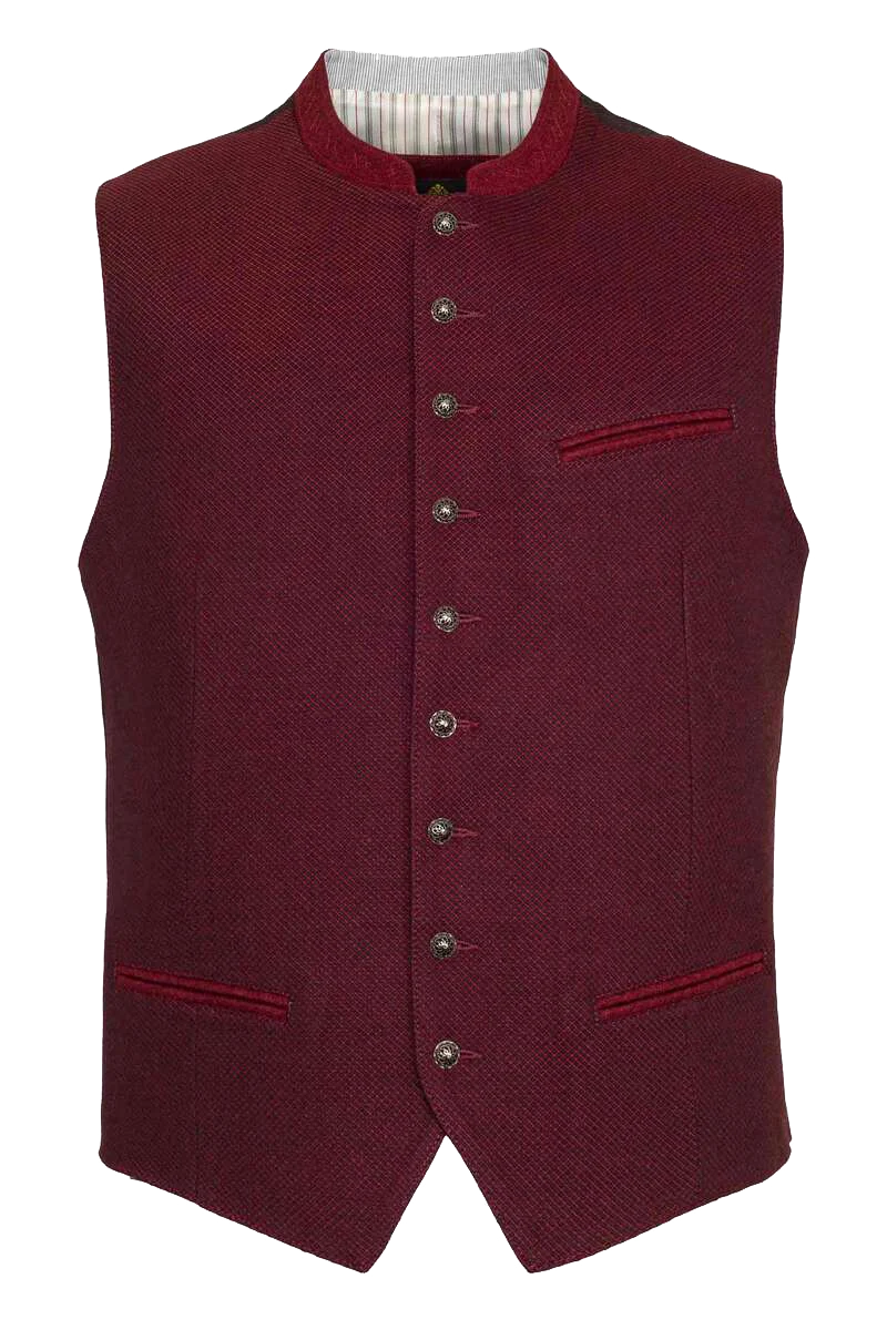 Herren Stretch Trachtenweste Slim fit gemustert