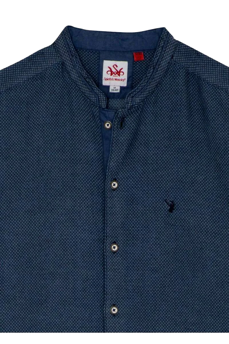 Trachtenhemd Stehkragen Slim fit