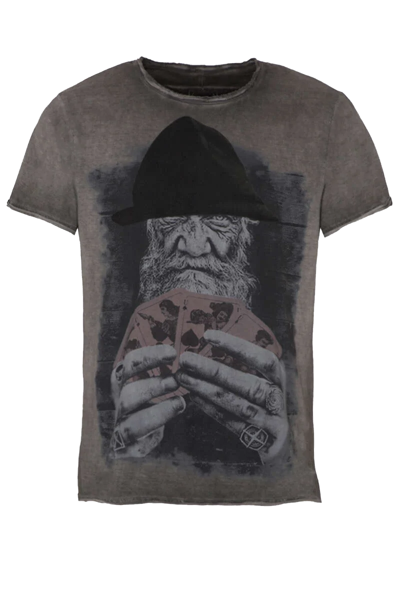 Herren-T-Shirt Alm-Öhi Kartenspiel