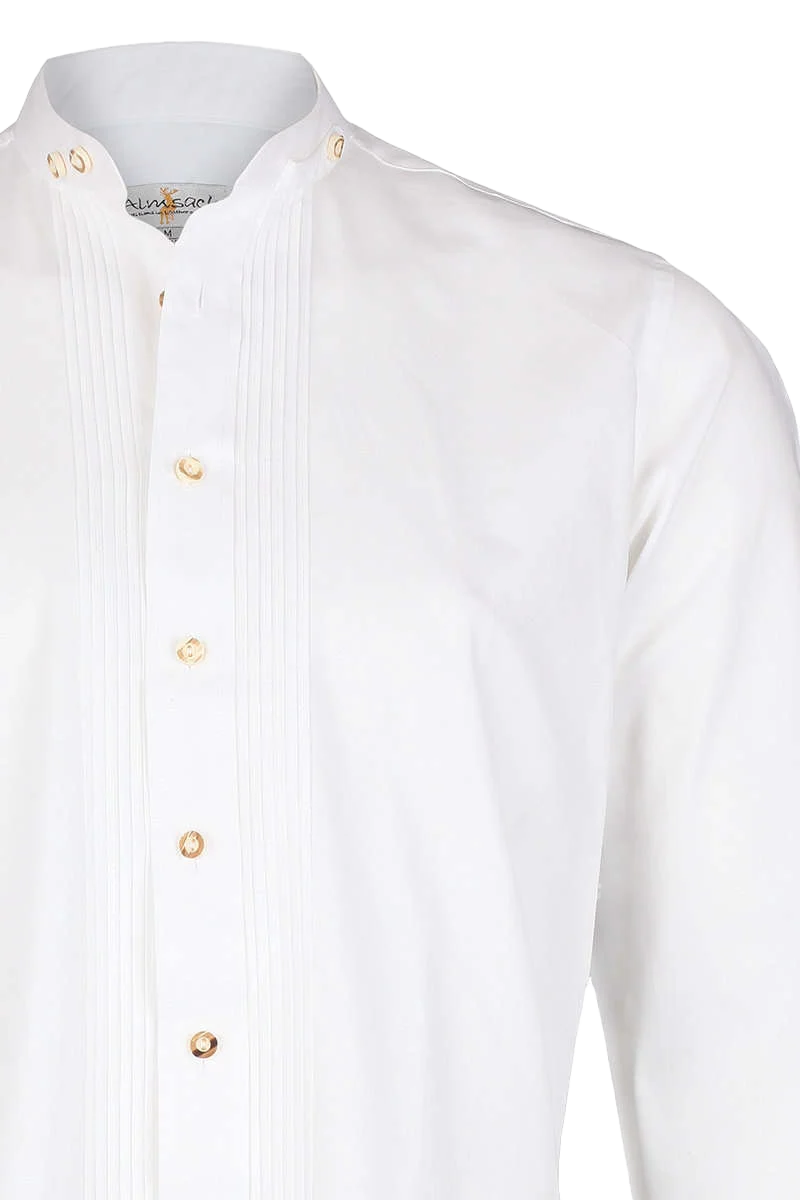 Stehbundhemd Slim-Fit Uni