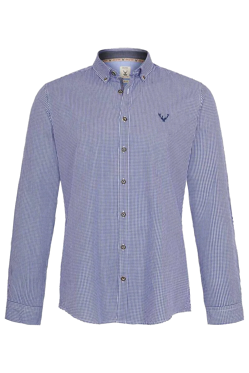 Trachtenhemd kariert Slim fit
