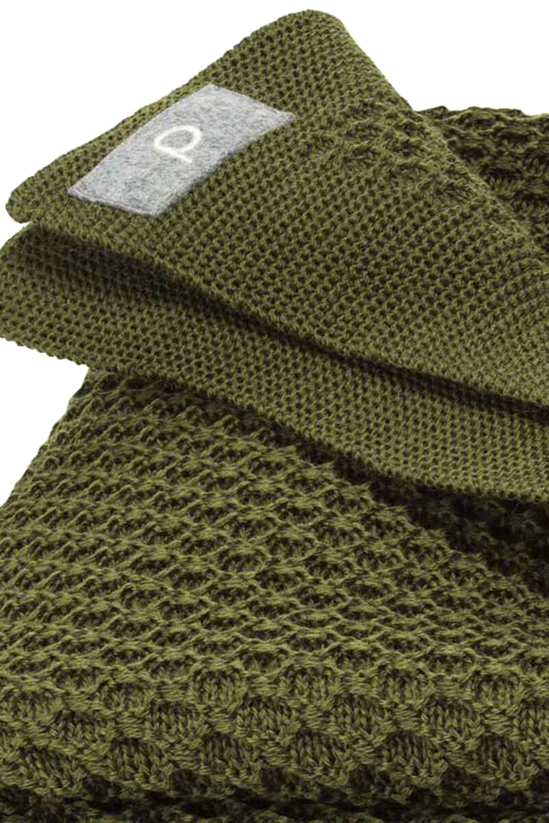 Baby Waben-Strickdecke Bio-Schurwolle GOTS