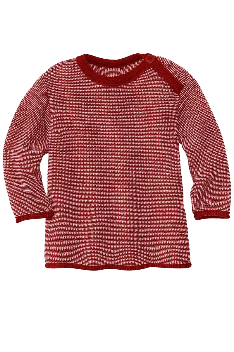 BABY Melange-Pullover Bio-Schurwolle GOTS