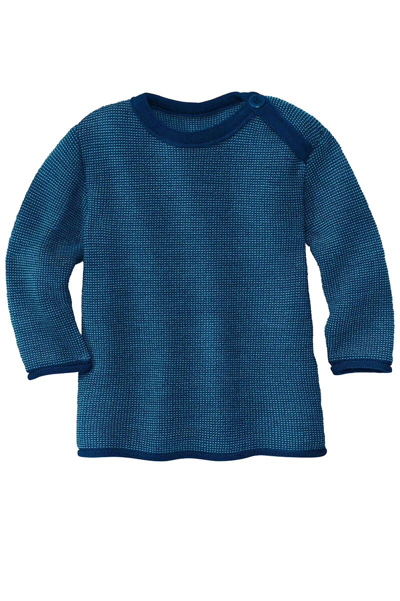 BABY Melange-Pullover Bio-Schurwolle GOTS