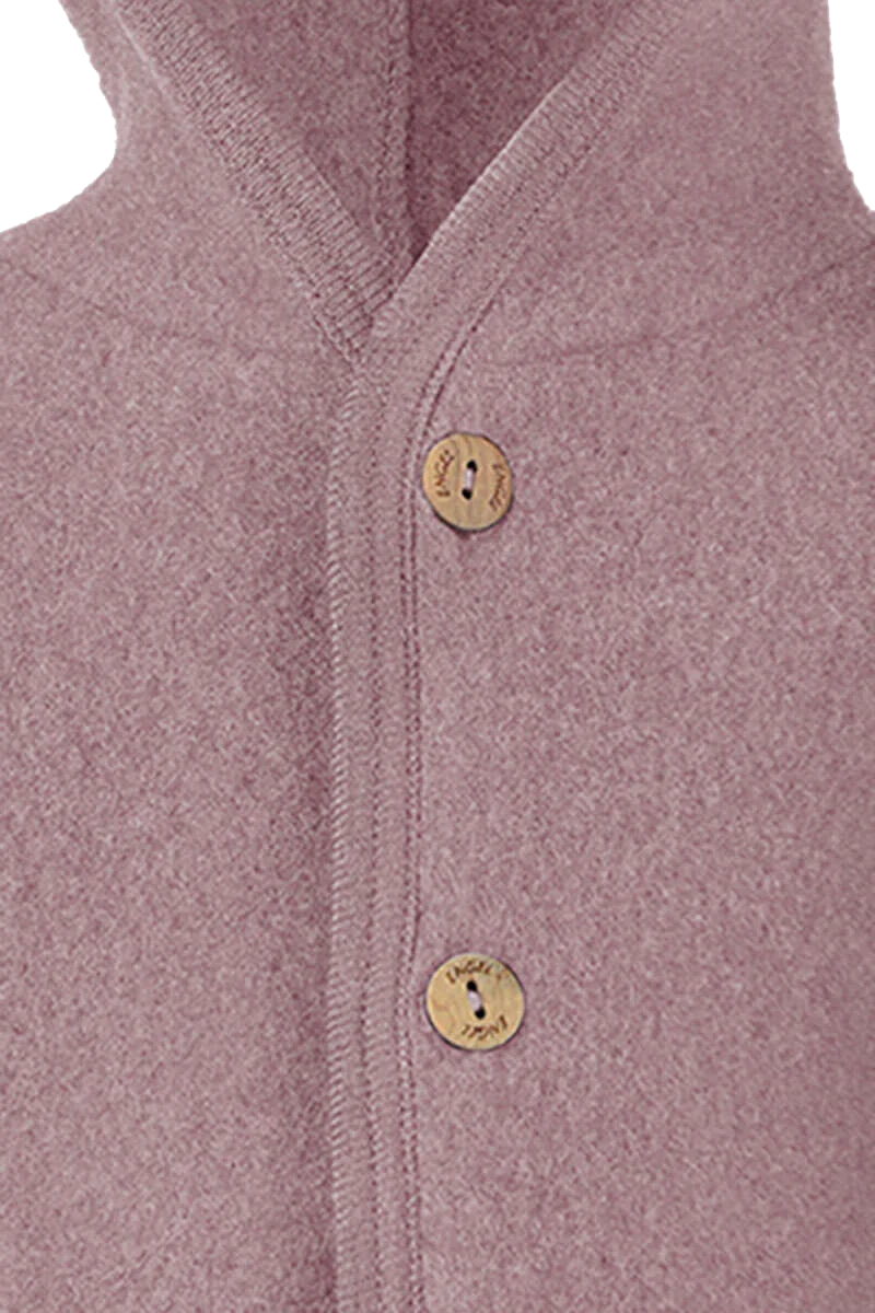 Baby-Wollfleece-Overall mit Kapuze aus Bio Schurwollfleece
