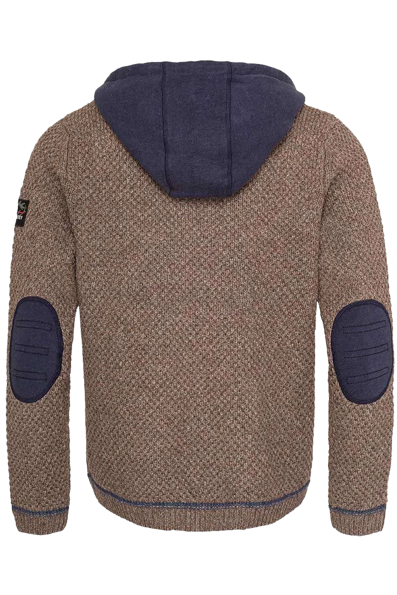 Sportive Herren Trachten Strickjacke mit Kapuze