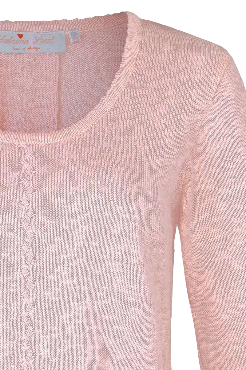 Trachten Pullover mit Zopfmuster und Falte