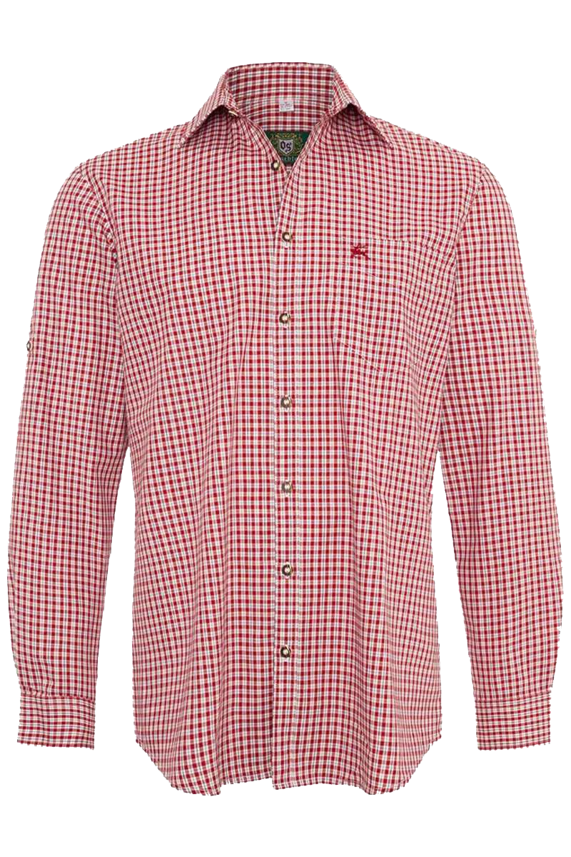 Herren Trachten-Krempelarm-Hemd Regular Fit