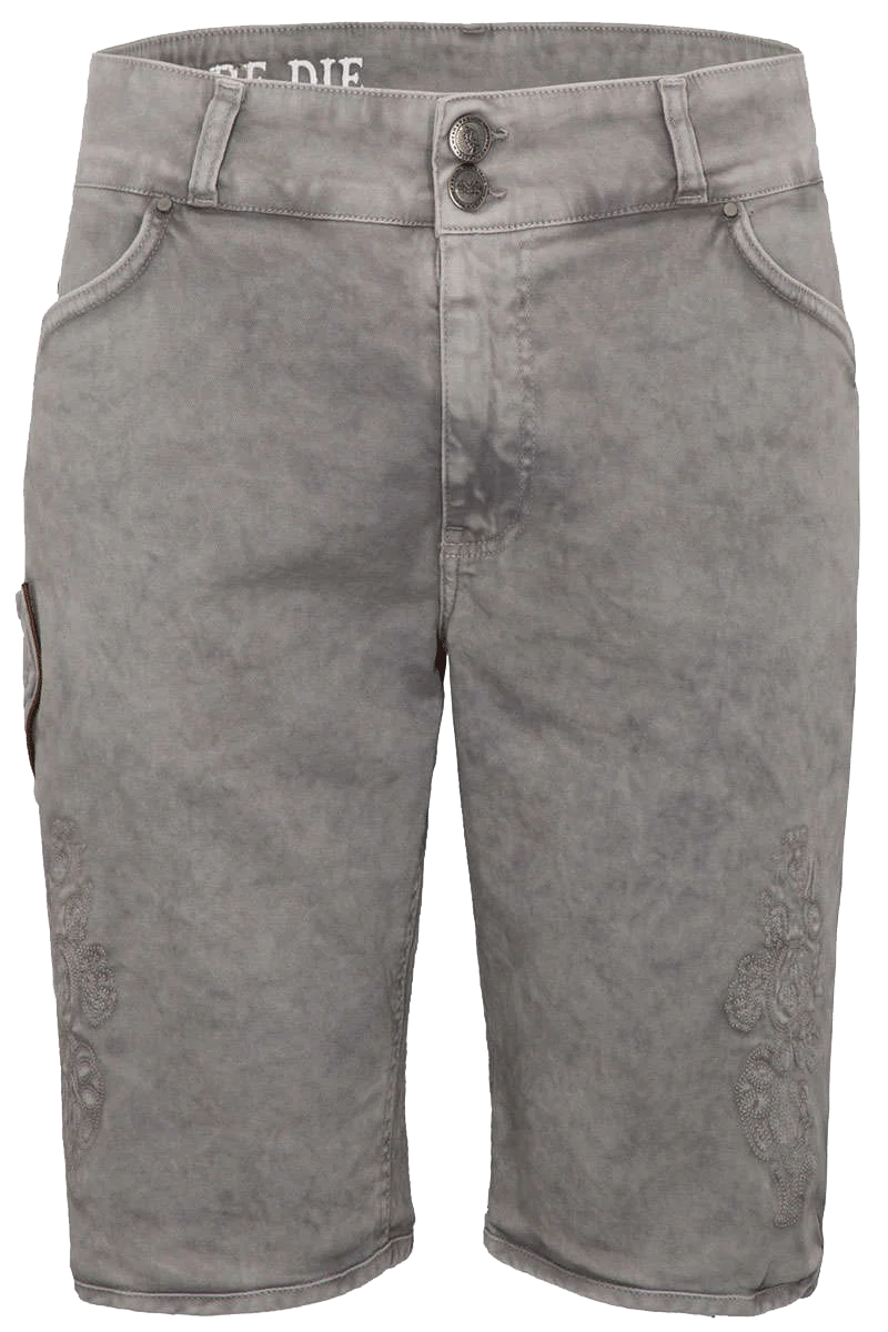 Herren Jeans-Bermuda mit Stickerei