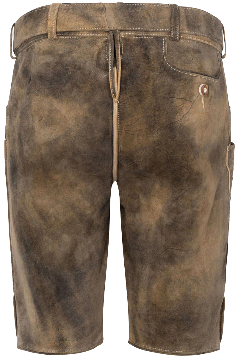Herren Lederhose kurz mit Gürtel