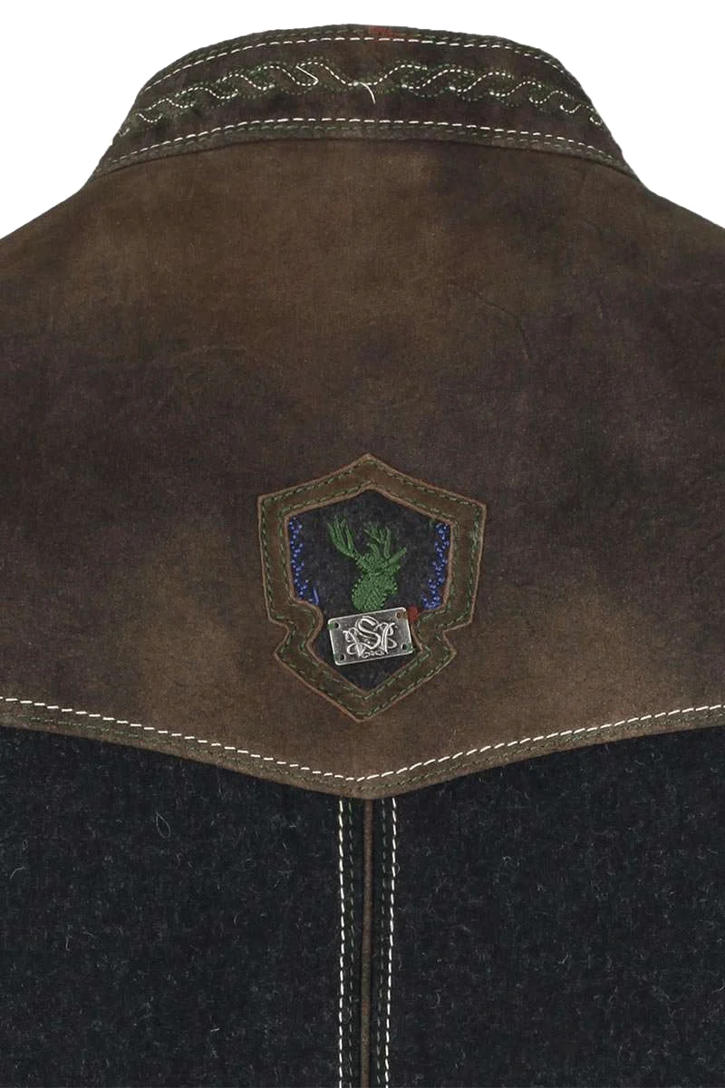 Herren Weste Wolle/Leder