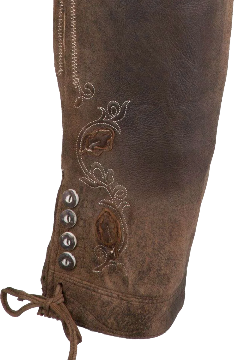 Herren Kniebundlederhose