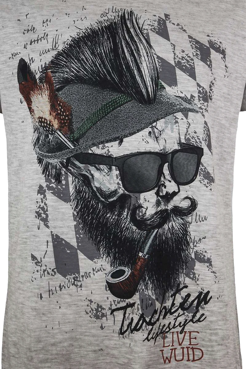 Herren T-Shirt 'Live Wuid'