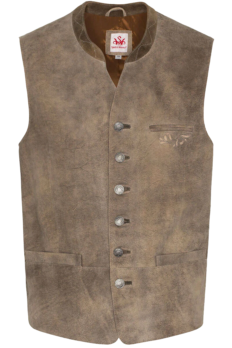 Herren Trachten Leder-Weste