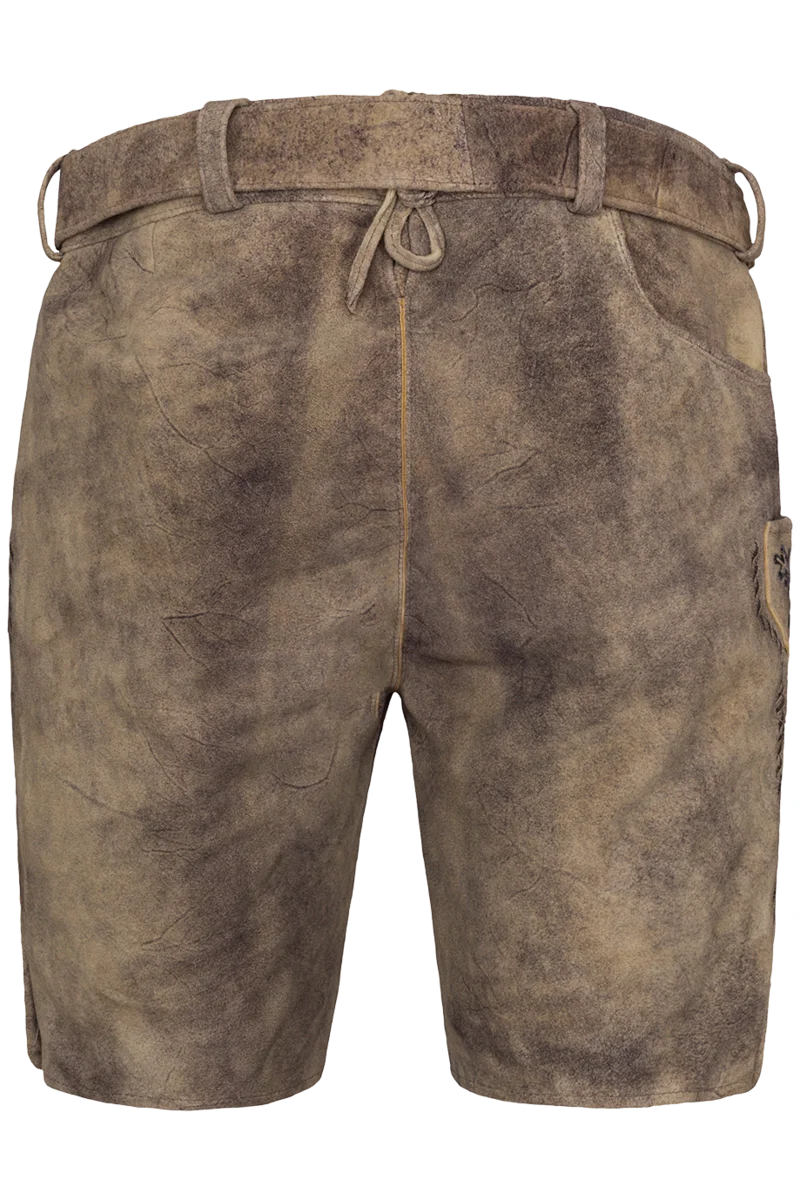 Herren Lederhose kurz mit Gürtel