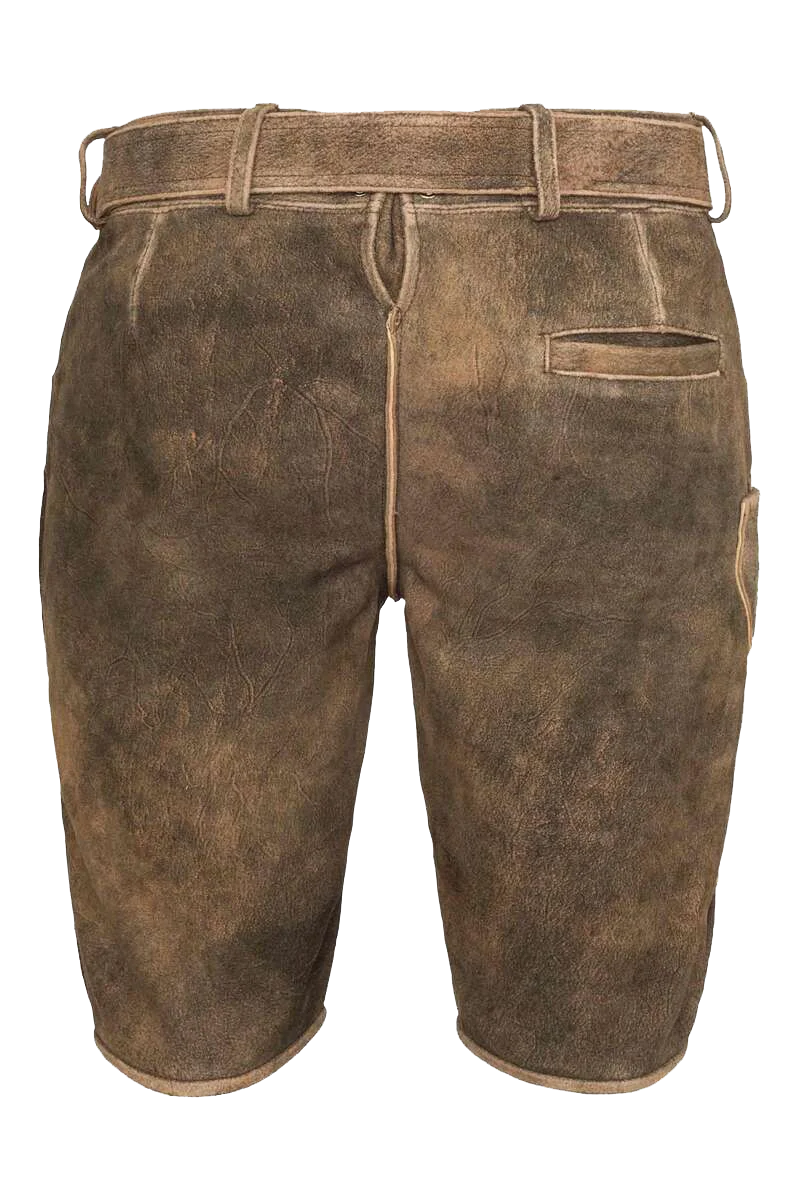 Herren Lederhose bestickt kurz