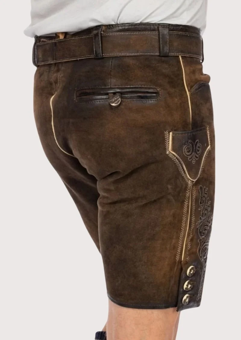 Men Traditional Lederhosen in Brown
