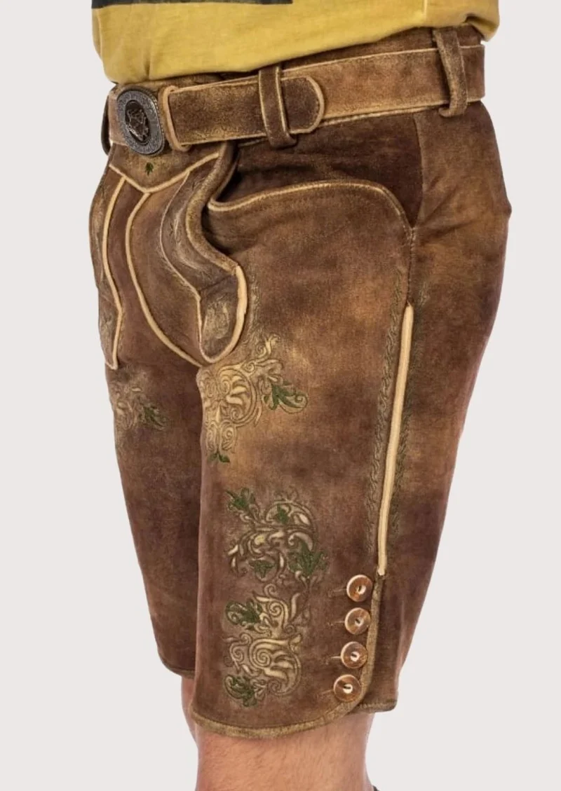 Mens Alpine Moss Brown Lederhosen