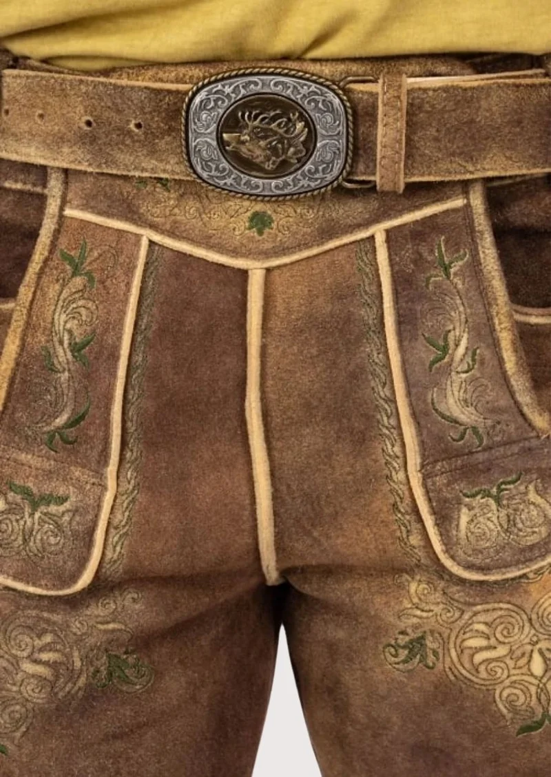 Mens Alpine Moss Brown Lederhosen