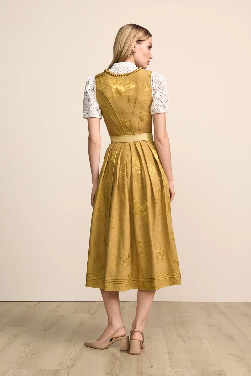 Kruger Calyssia Maxi Dirndl, Brown — 80cm 2pc Set