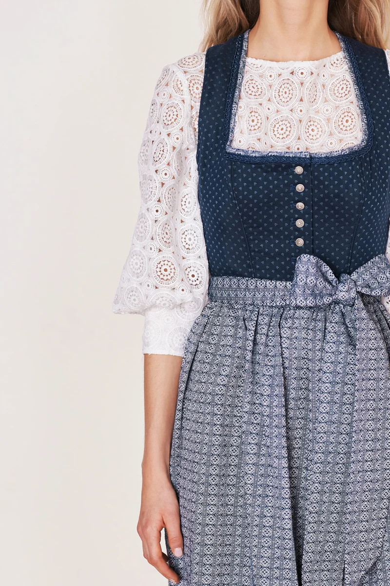 Julia Trentini Kati Midi Dirndl, Blue — 60cm