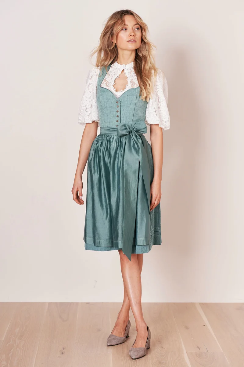 Julia Trentini Astrid Midi Dirndl, Turquoise — 60cm