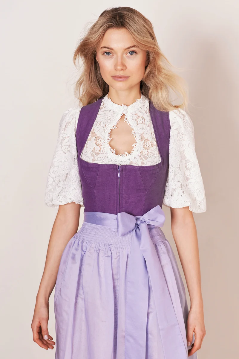 Julia Trentini Wilma Midi Dirndl, Purple — 60cm