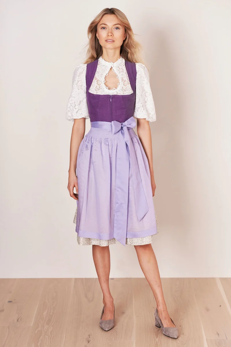 Julia Trentini Wilma Midi Dirndl, Purple — 60cm