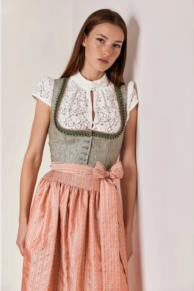 Julia Trentini Amelia Midi Dirndl, Orange — 60cm