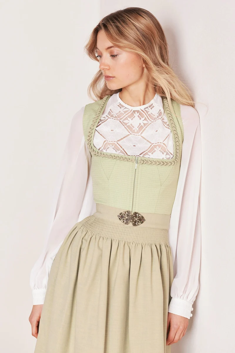 Julia Trentini Lotte Midi Dirndl, Green — 60cm