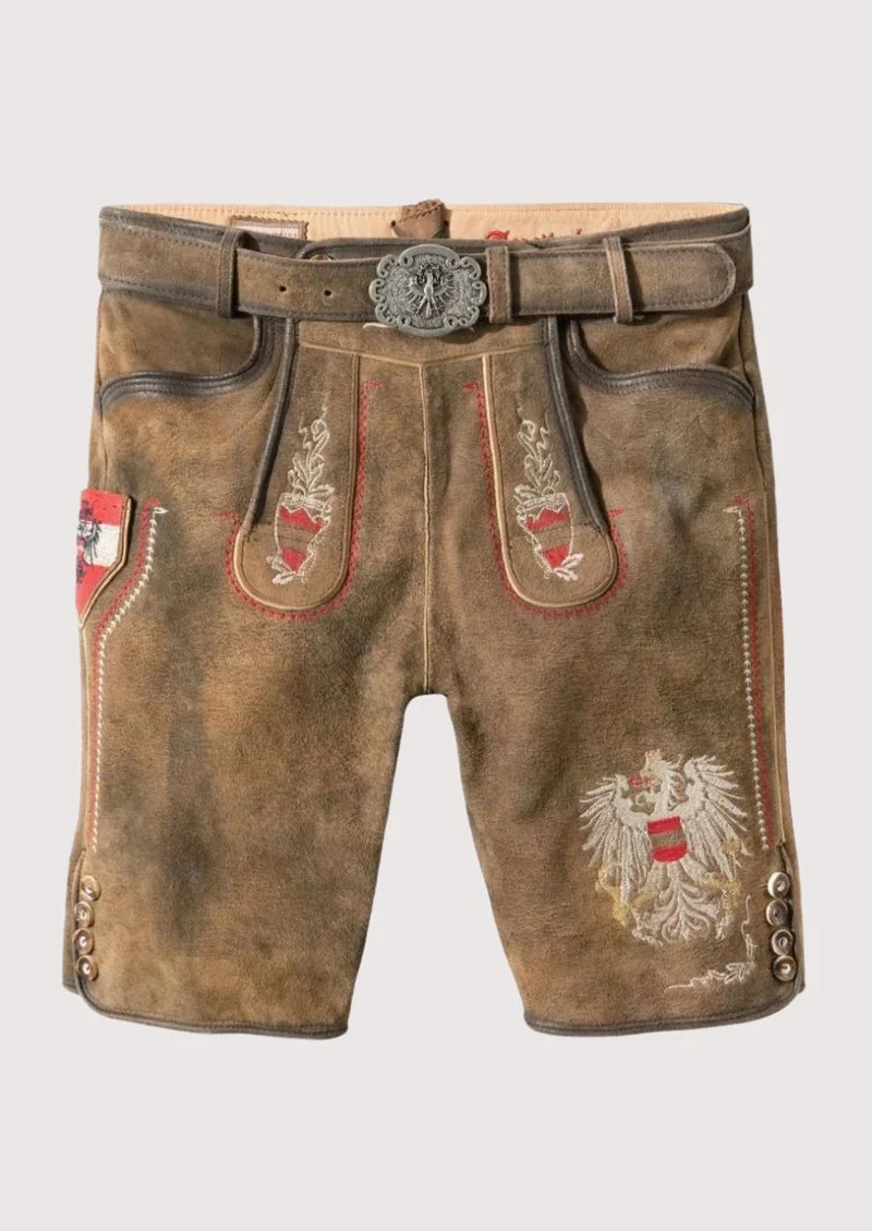 Mens Alpine Crest Brown Lederhosen