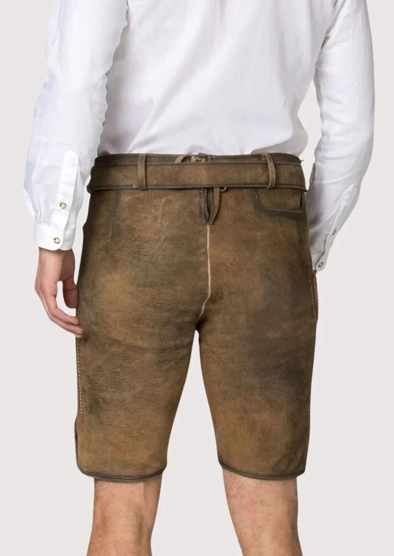 Mens Alpine Crest Brown Lederhosen