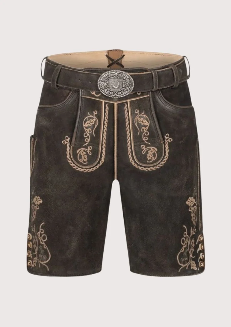 Mens Royal Brown Alpine Lederhosen