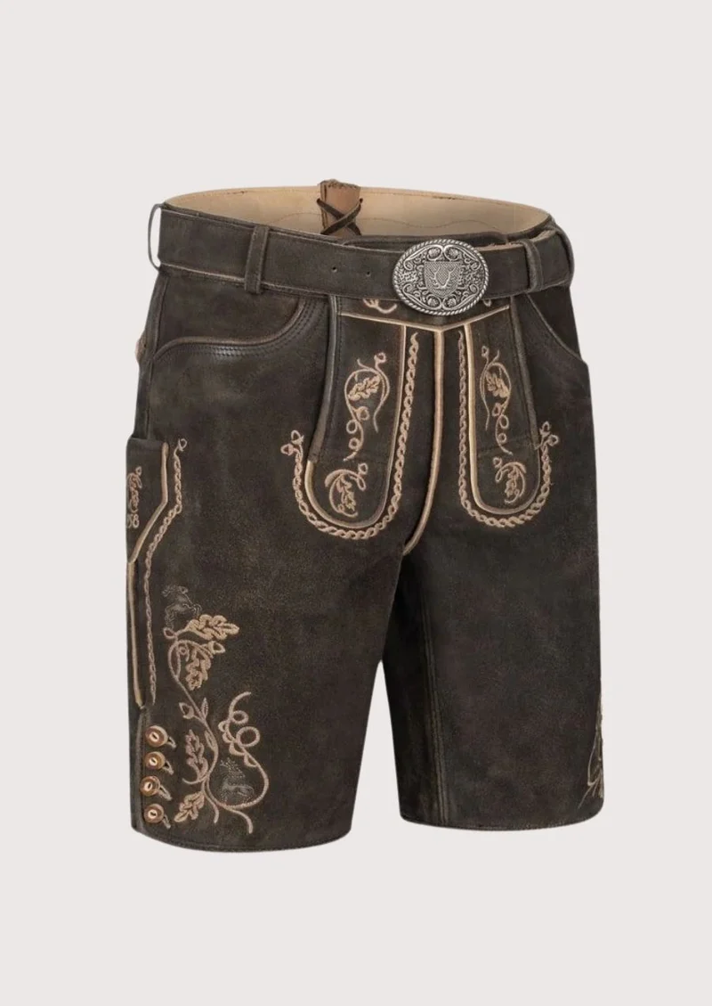 Mens Royal Brown Alpine Lederhosen