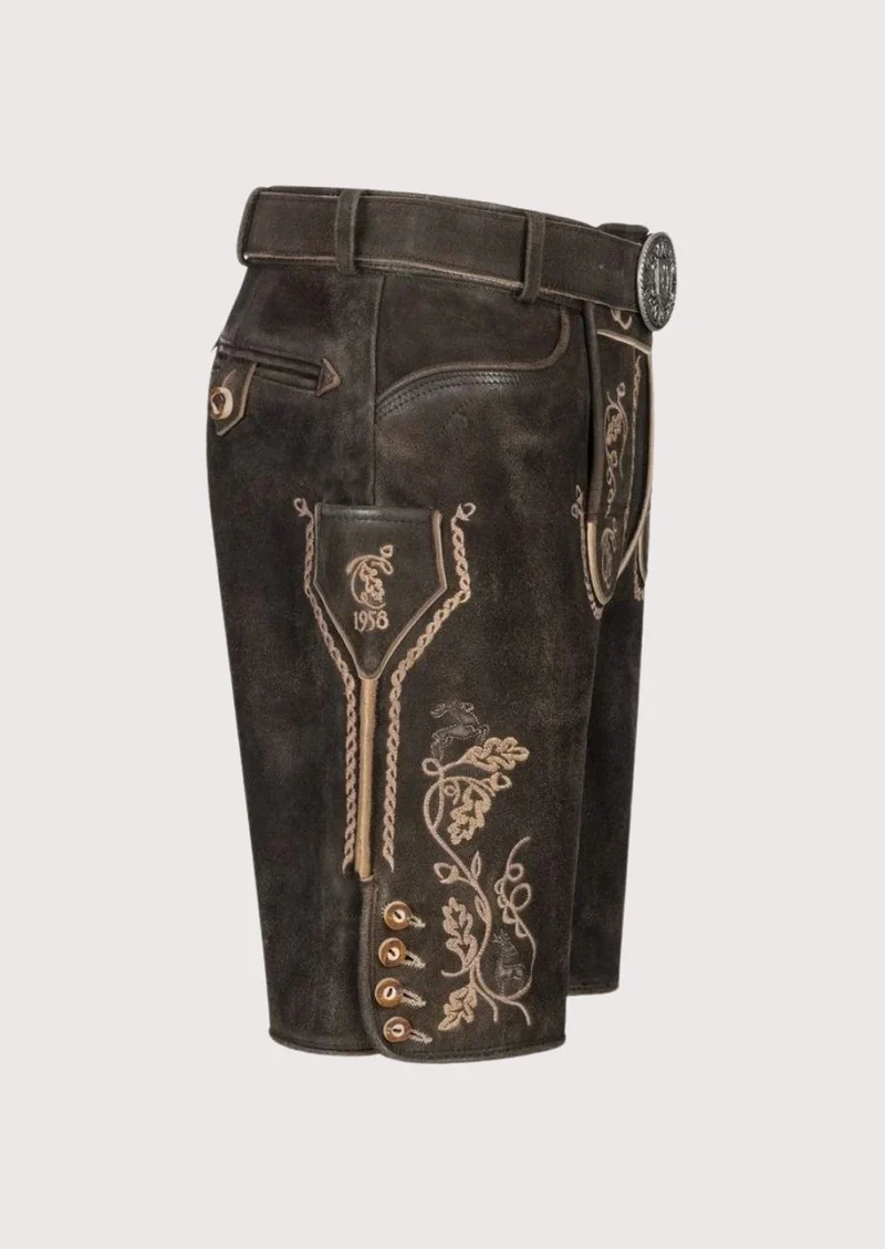 Mens Royal Brown Alpine Lederhosen
