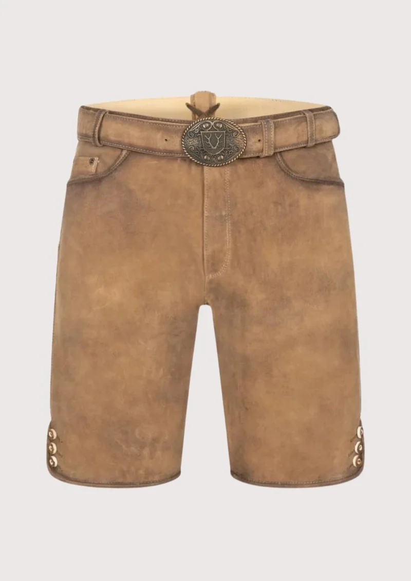 Men’s Classic Tan Lederhosen Shorts