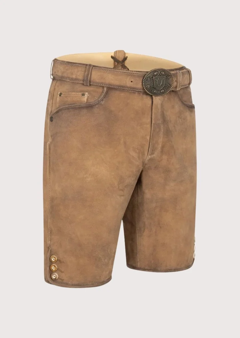 Men’s Classic Tan Lederhosen Shorts
