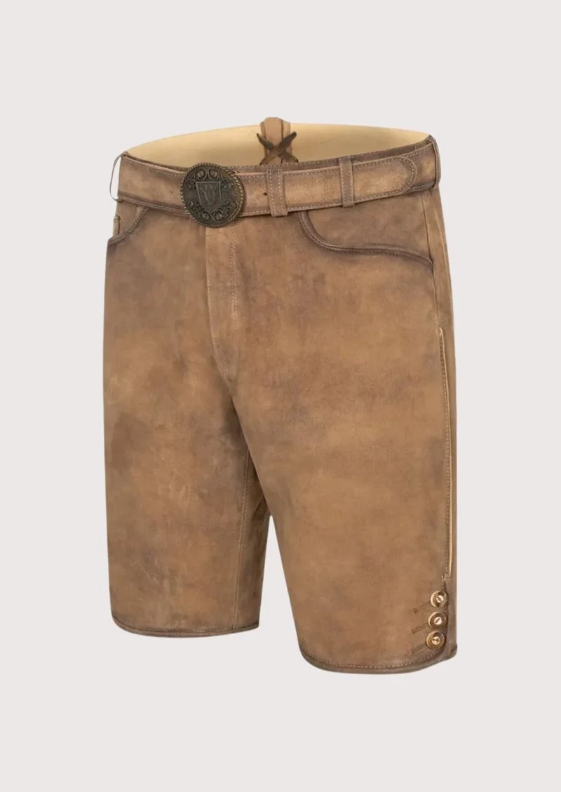 Men’s Classic Tan Lederhosen Shorts