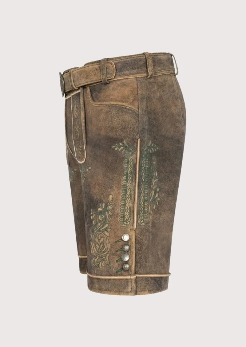 Authentic Men's Brown Lederhosen - Premium Quality & Comfort