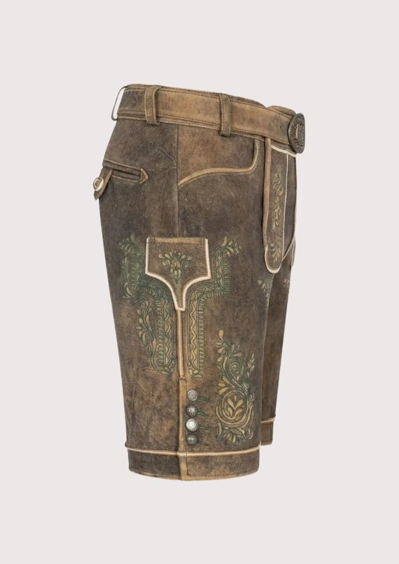 Authentic Men's Brown Lederhosen - Premium Quality & Comfort