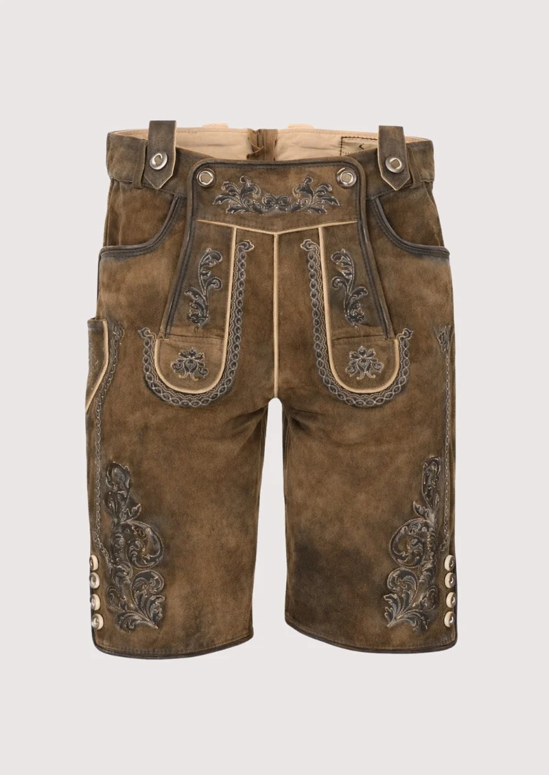 Traditional Men's Lederhosen Brown