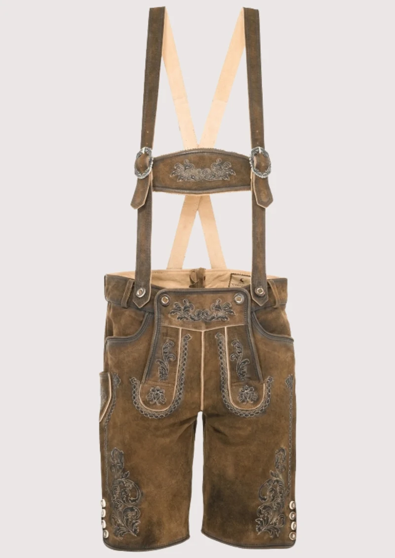 Traditional Men's Lederhosen Brown