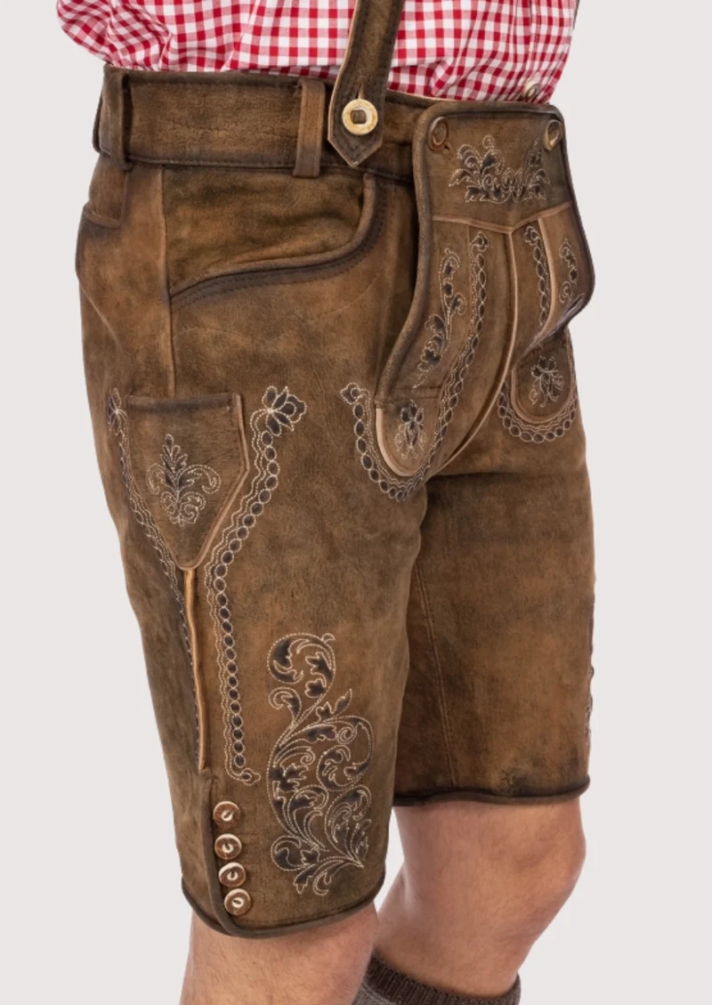 Traditional Men's Lederhosen Brown