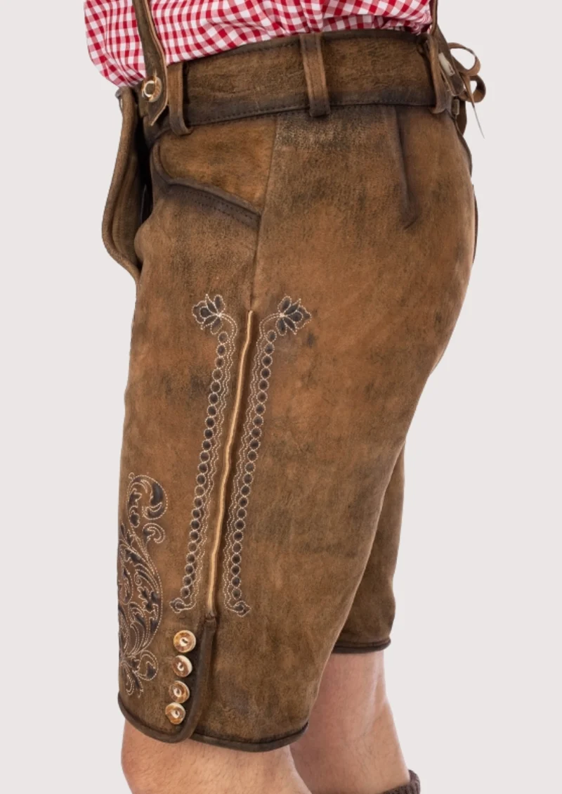 Traditional Men's Lederhosen Brown