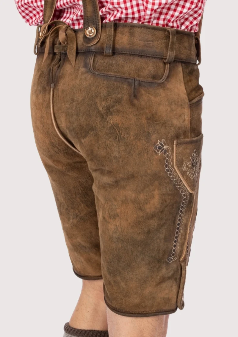 Traditional Men's Lederhosen Brown